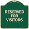 Signmission Reserved Parking Reserved Parking for Visitors Heavy-Gauge Aluminum Sign, 18" x 18", G-1818-23041 A-DES-G-1818-23041 - alternate 1